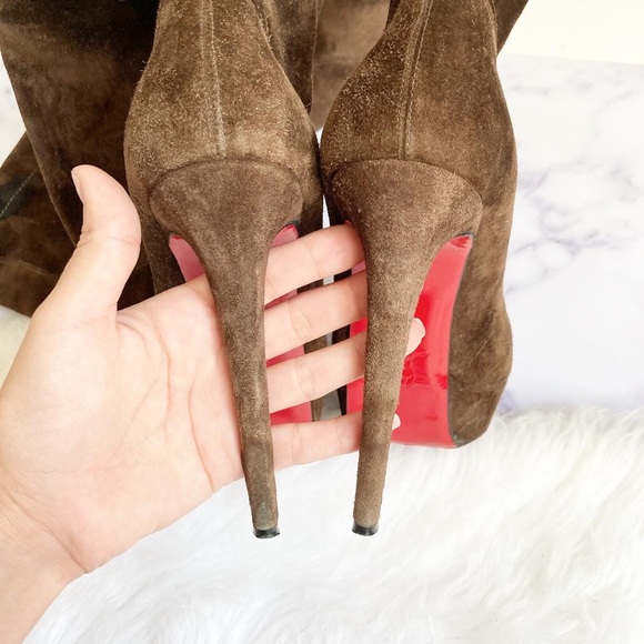 Christian Louboutin Brown Heeled Boots - Picture 7 of 12